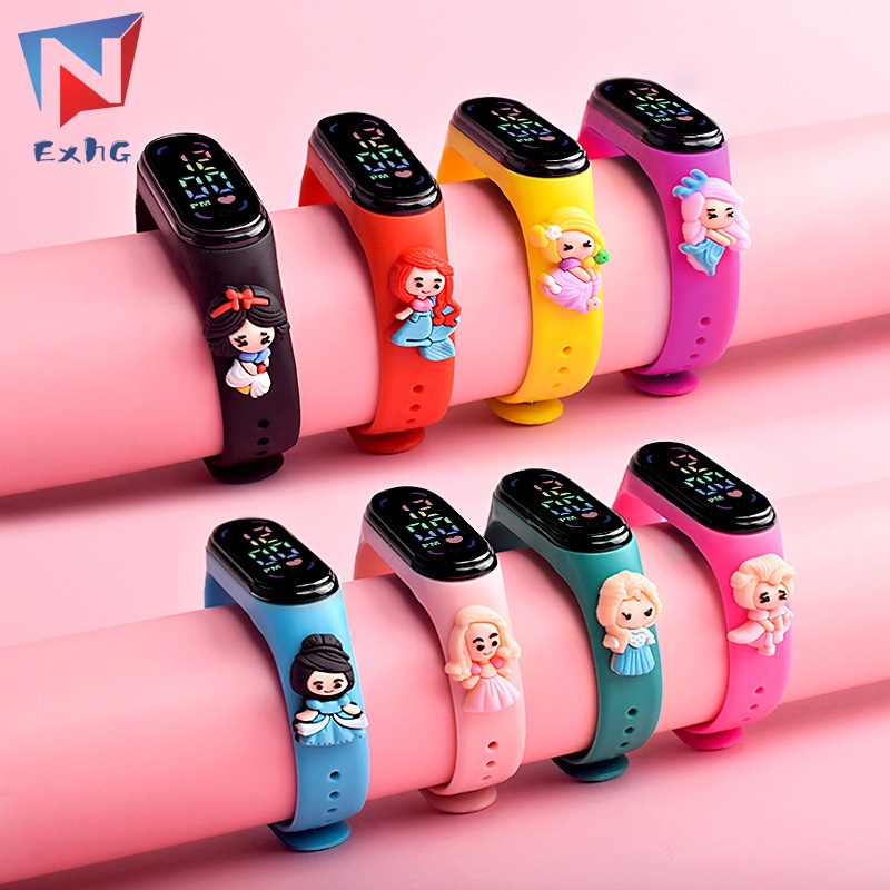 Đồng Hồ Thể Thao Điện Tử Màn Hình Led Cảm Ứng Chống Nước Họa Tiết Hoạt Hình Chống Nước Cho Trẻ Em