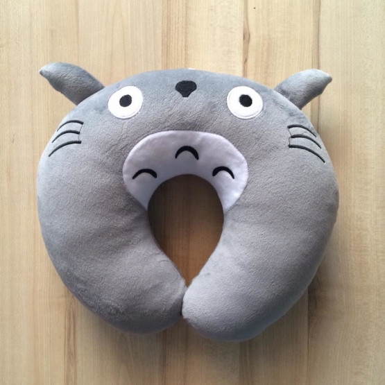 Gối kê cổ Chữ U Totoro Xám