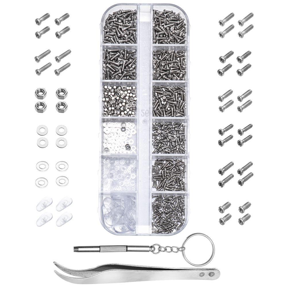 Bộ Dụng Cụ Sửa Chữa Mắt Kính Với Tuốc Nơ Vít Micro 5 Cặp Đệm Mũi Nhỏ