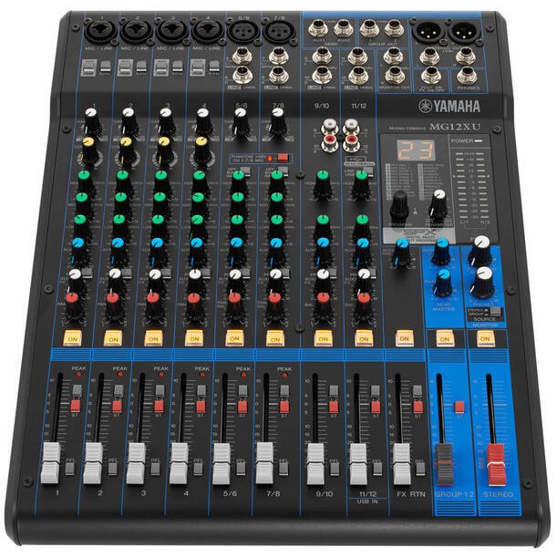 Bàn trộn âm thanh hát karaoke hoặc thu âm Mixer Yamaha MG-12XU