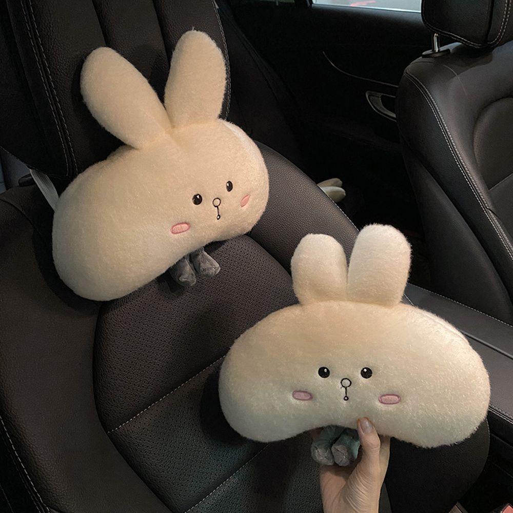 Gối Tựa Cổ Hình Chú Thỏ Nhồi Bông Dễ Thương Gắn Ghế Ngồi Xe Hơi VANES1