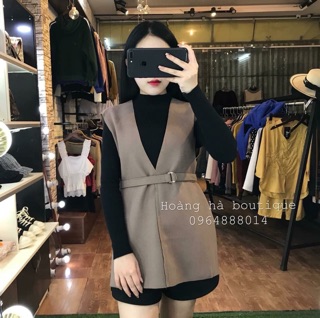 Sét áo len gile dạ