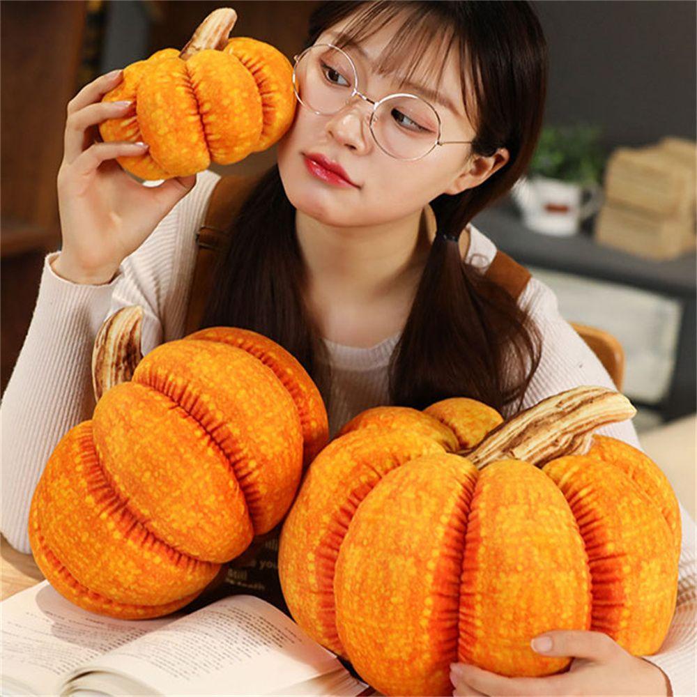 Gối Nhồi Bông Mềm Mại Hình Bí Ngô Trang Trí Halloween