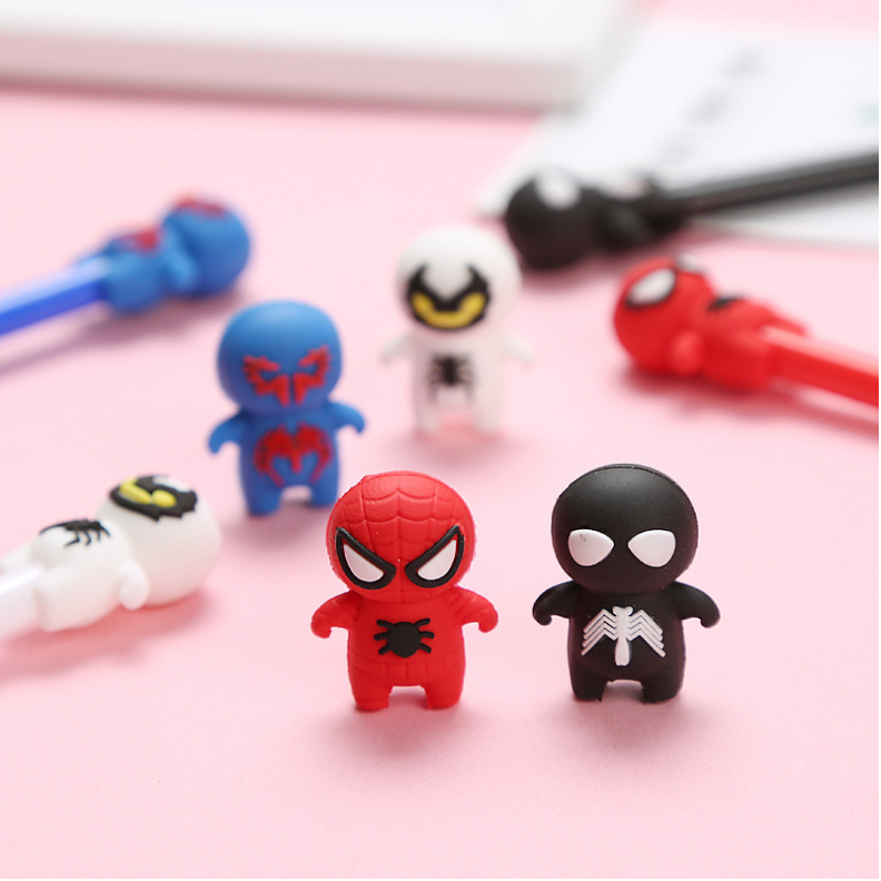 Spiderman Creative Anime Gel Pen 0.5mm Mực đen Sinh viên Văn phòng phẩm Đồ dùng văn phòng