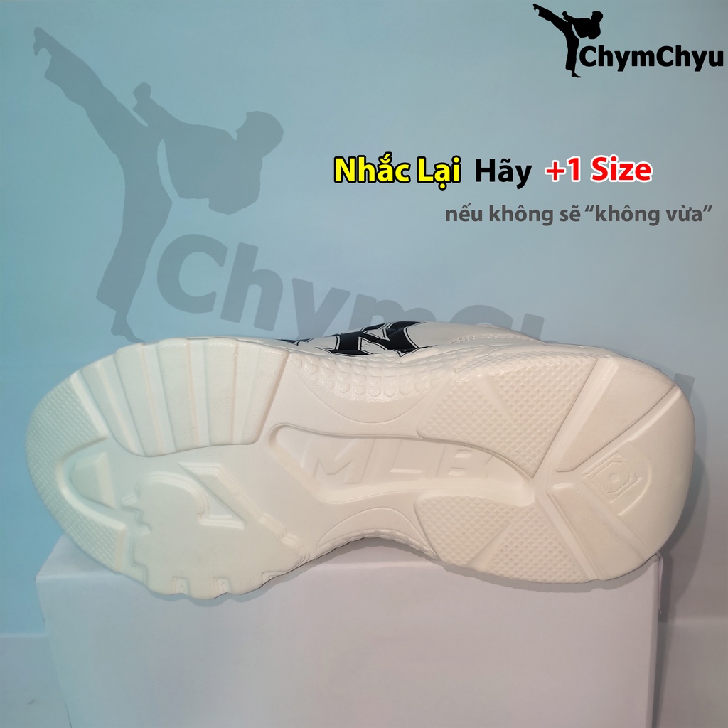 Giày Thể Thao MLB NY Cao Cấp Nam, Nữ Sneaker Màu Trắng