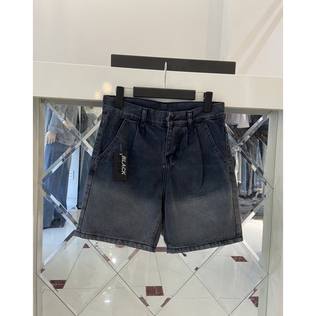 QUẦN SHORT JEANS LOANG MÀU ỐNG RỘNG NAM NỮ T-A-N Style hàn quốc-QSJ01-chất ngất màu xanh,xám ảnh thật