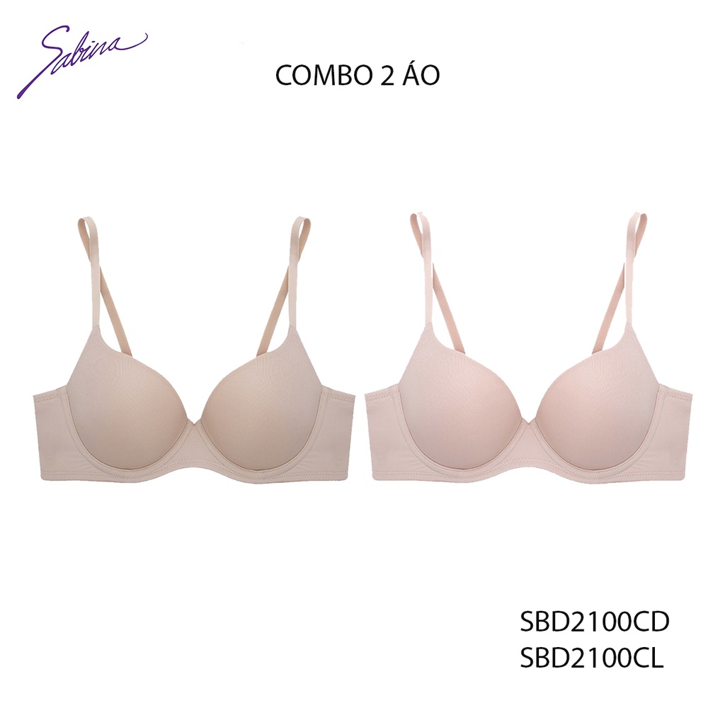 Combo 2 Áo Lót Mút Mỏng Có Kèm Miếng Mút Rời Phù Hợp Ngực Vừa Và Lớn Perfect Bra By Sabina SBD2100