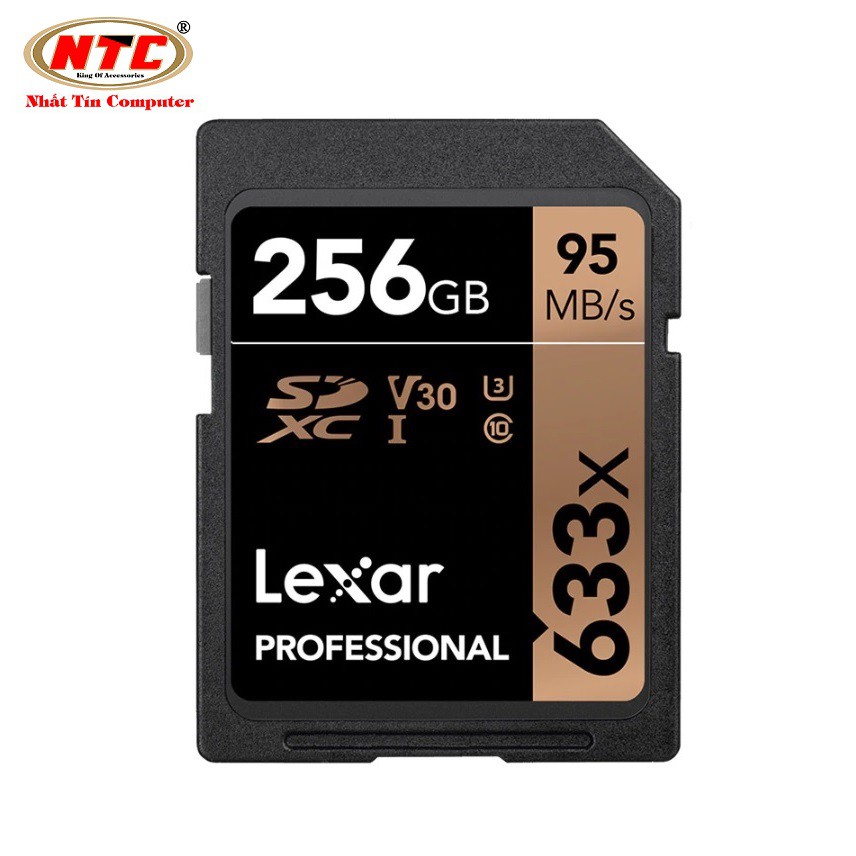 Thẻ Nhớ Máy Ảnh SDXC Lexar Professional 256GB 633x UHS-I U3 4K V30 95MB/s (Đen)
