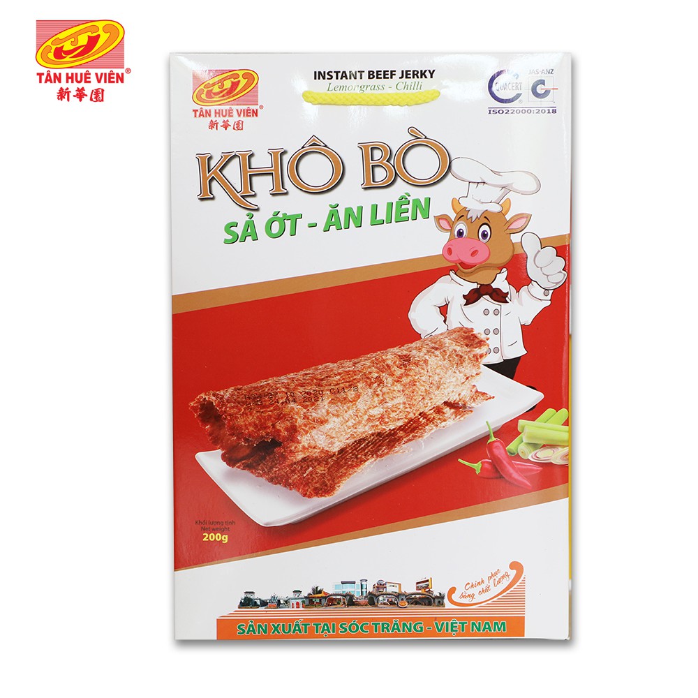 Khô Bò sả ớt 200gr Tân Huê Viên
