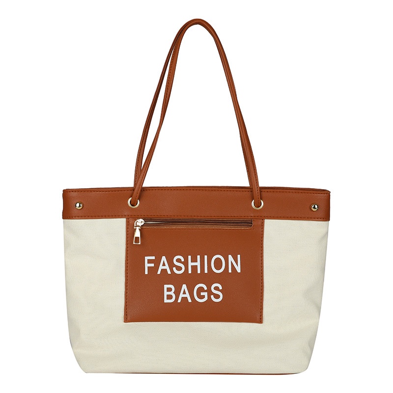 Túi Xách Canvas Cỡ Lớn 2022 Họa Tiết Chữ Thời Trang Cho Nữ