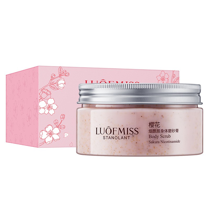 [HÀNG MỚI VỀ] Tẩy tế bào chết hoa anh đào LUOFMISS Stanolant Body Scrub Sakura Nicotinamide (LMS34)