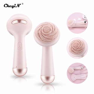 Máy Rửa Mặt CkeyiN MR568 Bằng Điện Với Con Lăn Mát Xa Silicone Không Thấm Nước Sạc USB