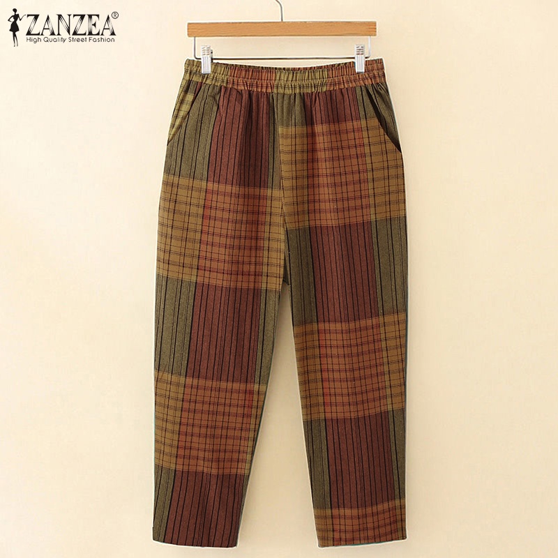 Set áo thun ngắn tay + quần dài ống rộng Zanzea thời trang nữ