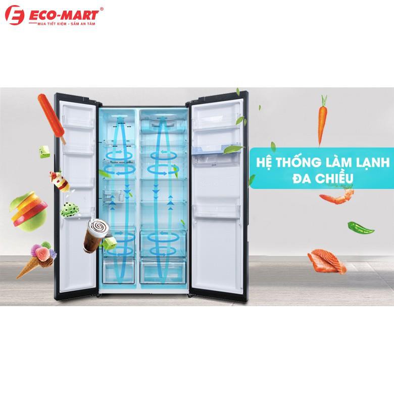 Tủ lạnh Aqua 6 cửa màu xám 553/515 lít AQR-IG696FS(GD)