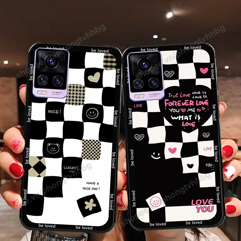 Ốp lưng Vivo V20 in mẫu TRÁI TIM caro, chuột mikey thể thao cực đẹp cute cực bền bỉ