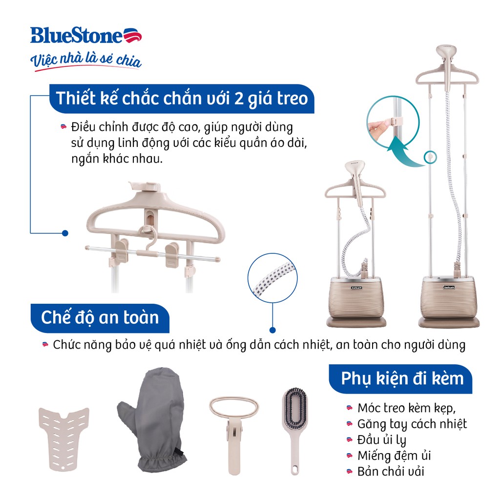 Bàn ủi hơi nước đứng BlueStone GSB-3951