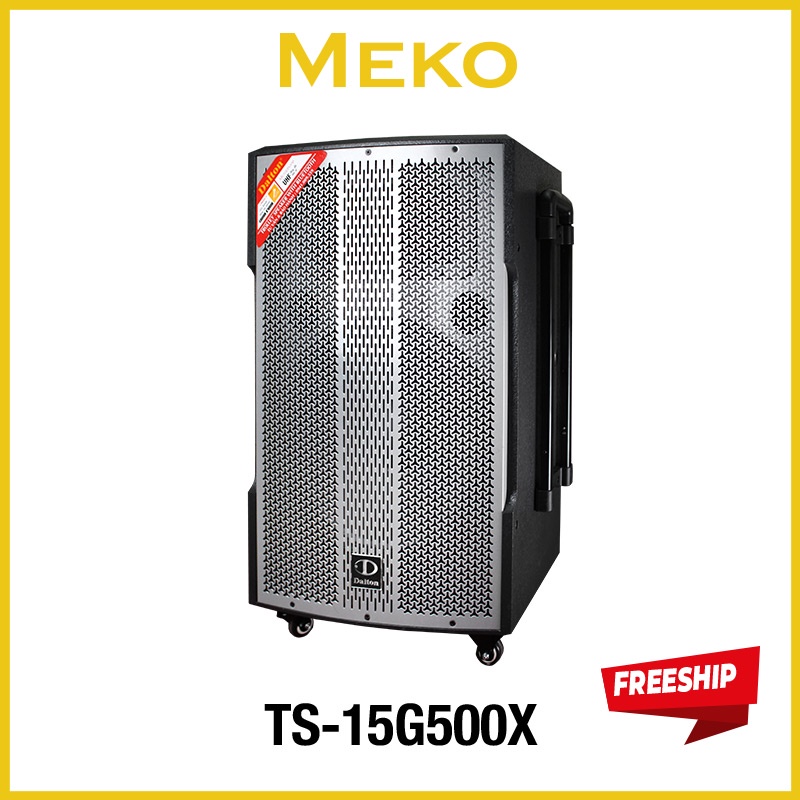 Loa kéo karaoke Dalton TS-15G500X Công suất: 600W Bass loa: 15 inches ( 4 tấc ), kết nối không dây, tặng kèm 2 micro