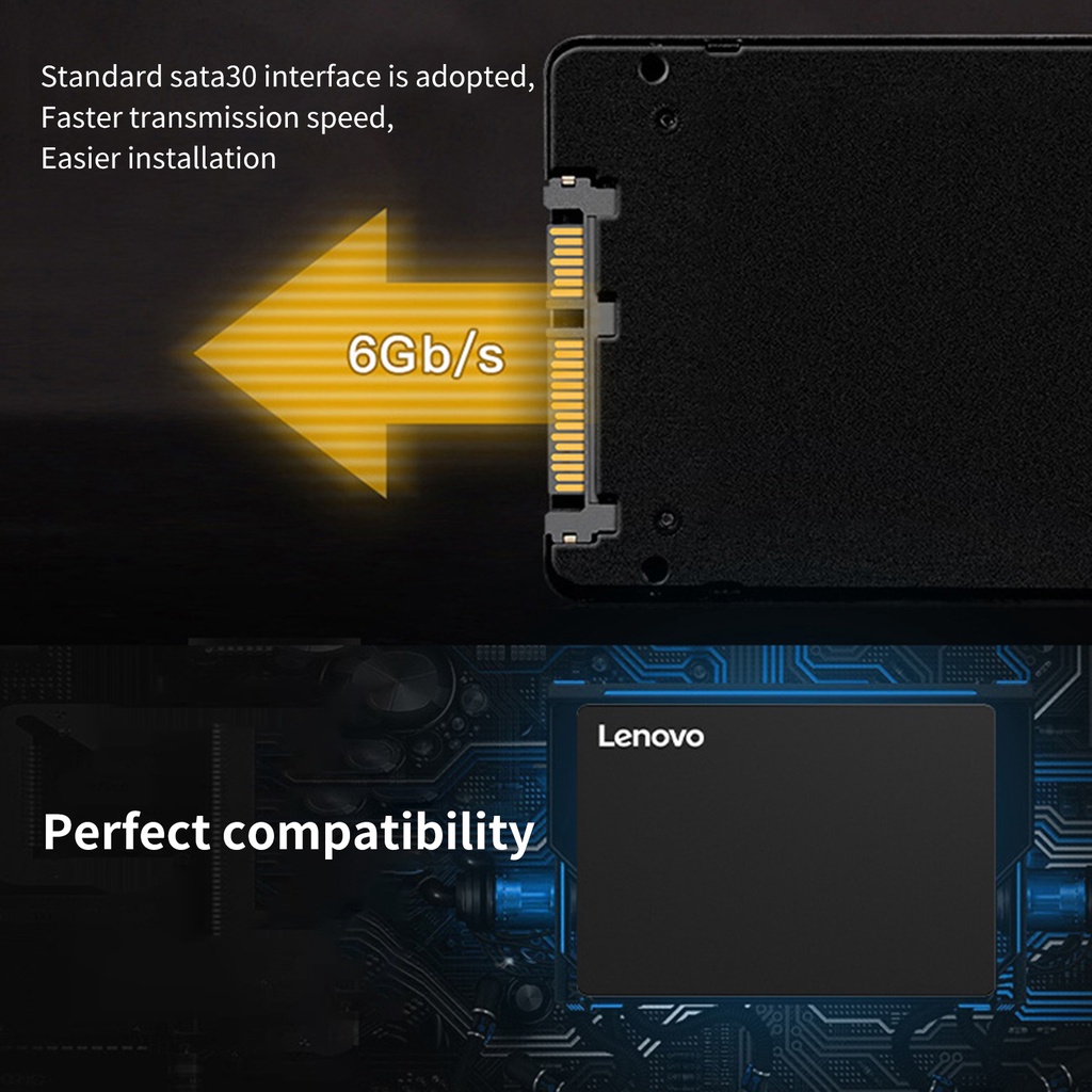 Ổ cứng di động trạng thái rắn Lenovo SL700 2.5&quot; 500MB/s dung lượng lớn 60GB 120GB 256GB 512GB 1TB SATA3.0