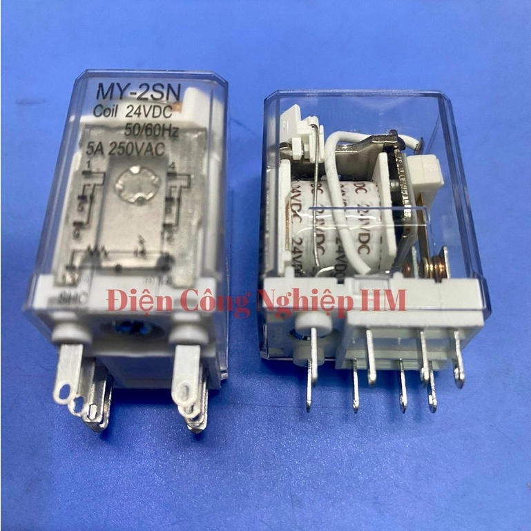 Relay Rơ le trung gian SUNGHO MY-2SN Chính Hãng, 8 chân dẹt nhỏ, có đèn