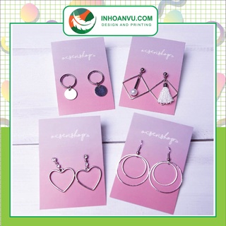 IN 500 TAG TREO KHUYÊN TAI LỖ THƯỜNG 3MM THIẾT KẾ THEO YÊU CẦU