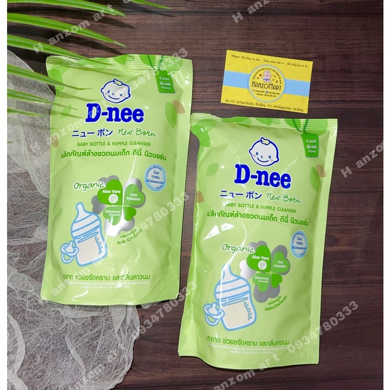 Nước rửa bình sữa DNEE organic trà xanh 600ml