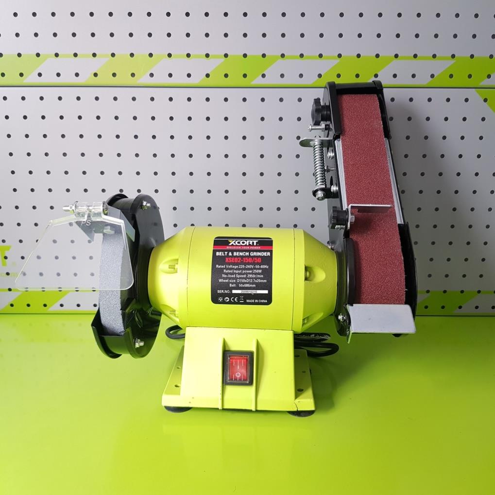 Máy mài giáp dây kèm mài đá 250W Sử dụng mài dao mài kim loại kích thước nhám 50x686 mm