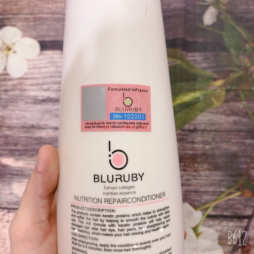 Dầu gội xả huyết thanh dưỡng tóc mềm mượt phục hồi Bluruby 1000ml