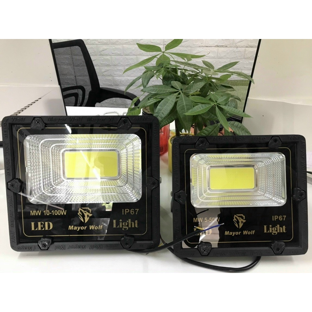 😍Đèn pha điện lưới 220V chính hãng MAYOR WOLF 50W - 100W-200W và 300W