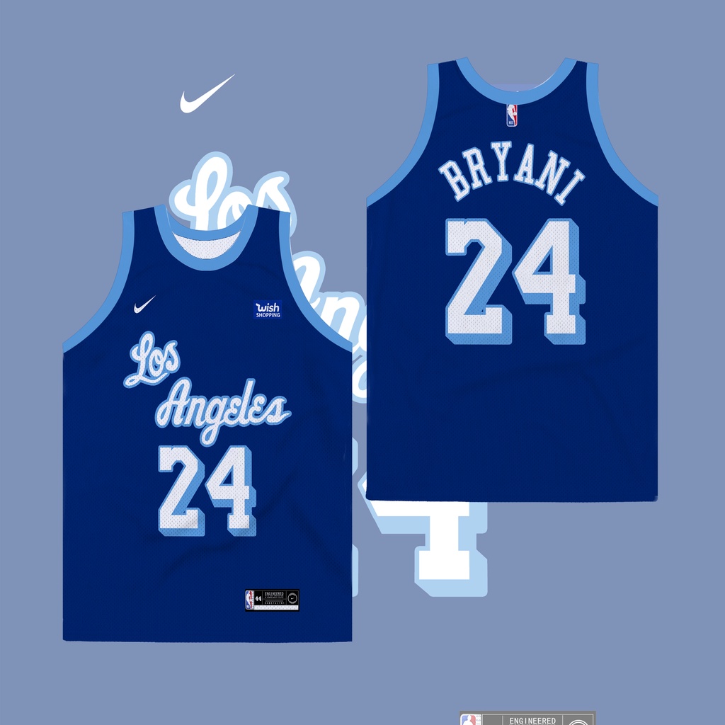 Áo Bóng Rổ NBA jersey Los Angeles Lakers Số 24 KOBE 2021 Màu Tím / Vàng / Xanh Dương