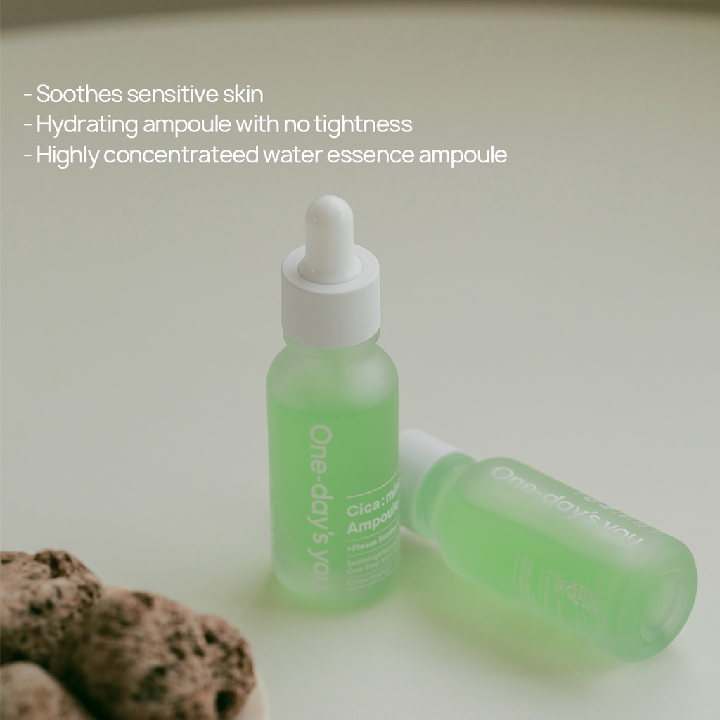 Serum Giảm mụn Thuần Chay Cho Da Nhạy Cảm ONE DAY'S YOU Cicaming Ampoule
