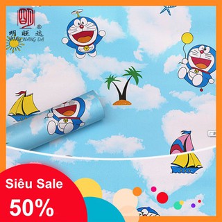 Siêu phẩm giấy dán tường doremon mây siêu dễ thương