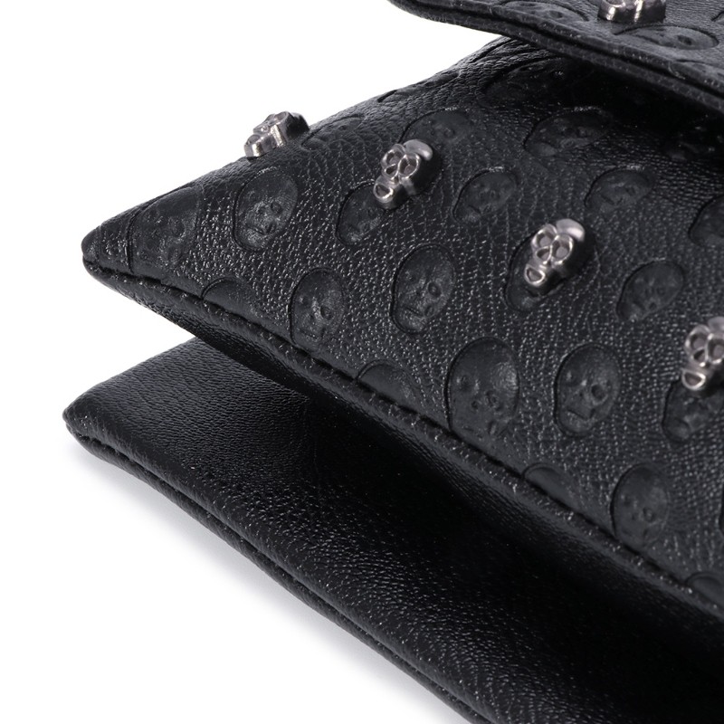 10MS ★ Túi đeo chéo nữ phong cách Gothic họa tiết đầu lâu