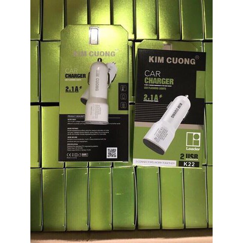 Tẩu sạc nhanh xe hơi ô tô chính hãng kim cương K22, 2 cổng ,sạc nhanh - Uni Shop