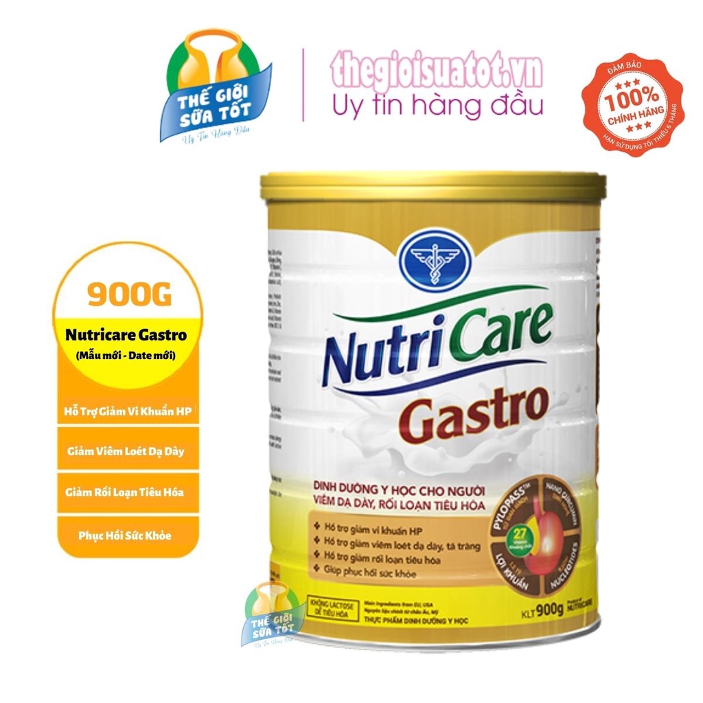 Sữa bột NutriCare Gastro 900G - sữa bổ sung dinh dưỡng