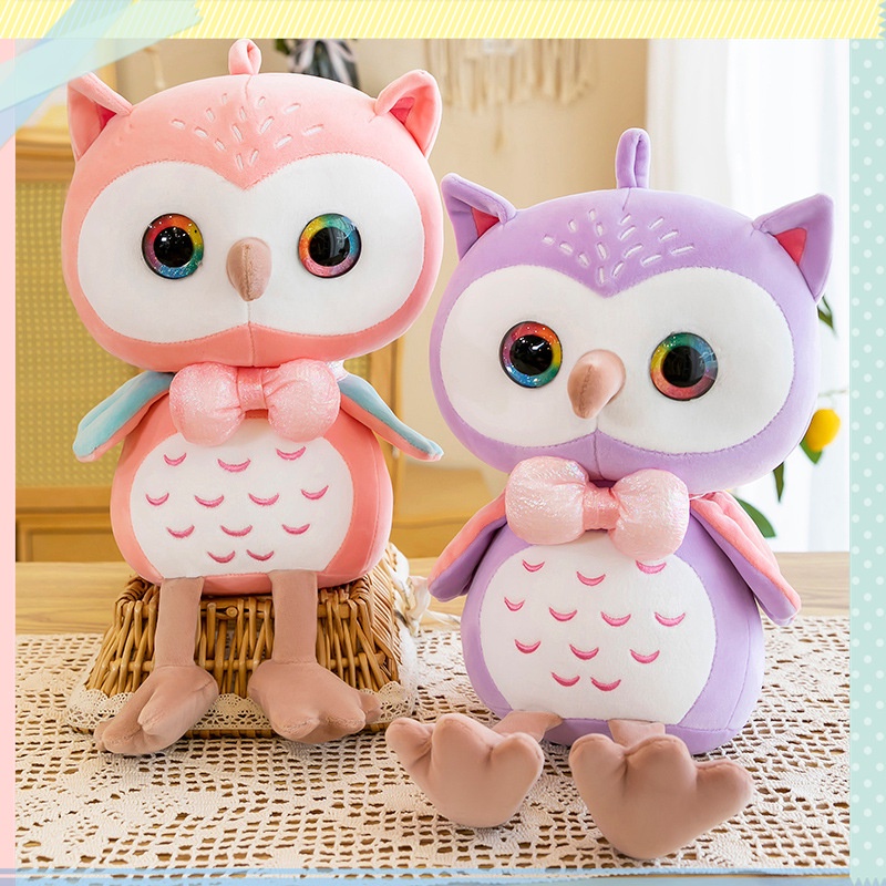 Đồ chơi nhồi bông Hình Chim Cú Hoạt Hình Dễ Thương 25cm