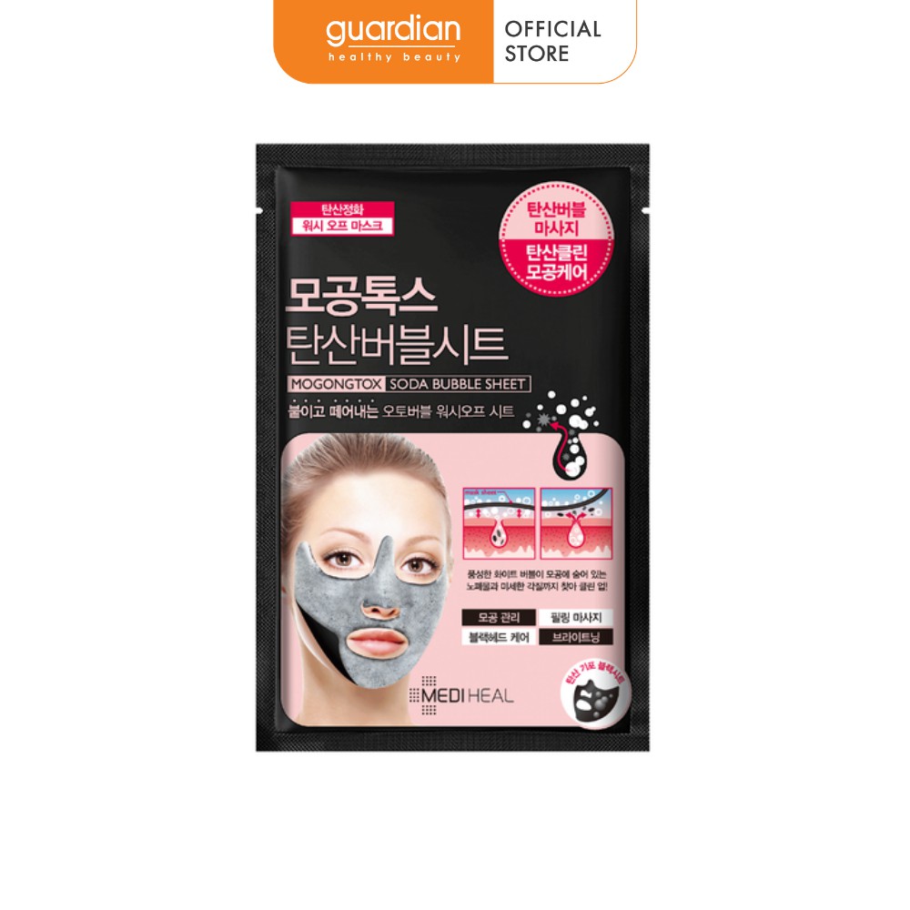 Mặt nạ thải độc bong bóng MEDIHEAL Mogongtox Soda Bubble Sheet 18ml x 1