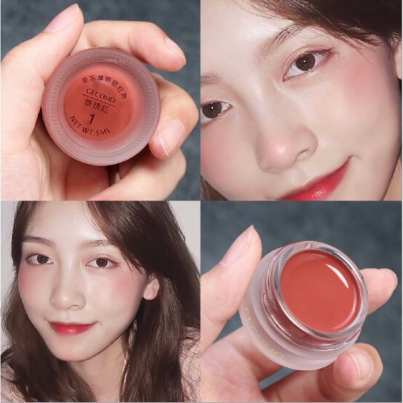 Phấn má hồng GECOMO trang điểm làm sáng lâu trôi lên màu nhanh (A17)