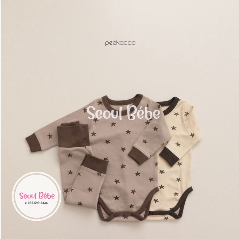 Bộ dài tay Sao Thu (jumpsuit/rời) cho bé bst mới nhất Peekaboo made in Korea(không kèm mũ)