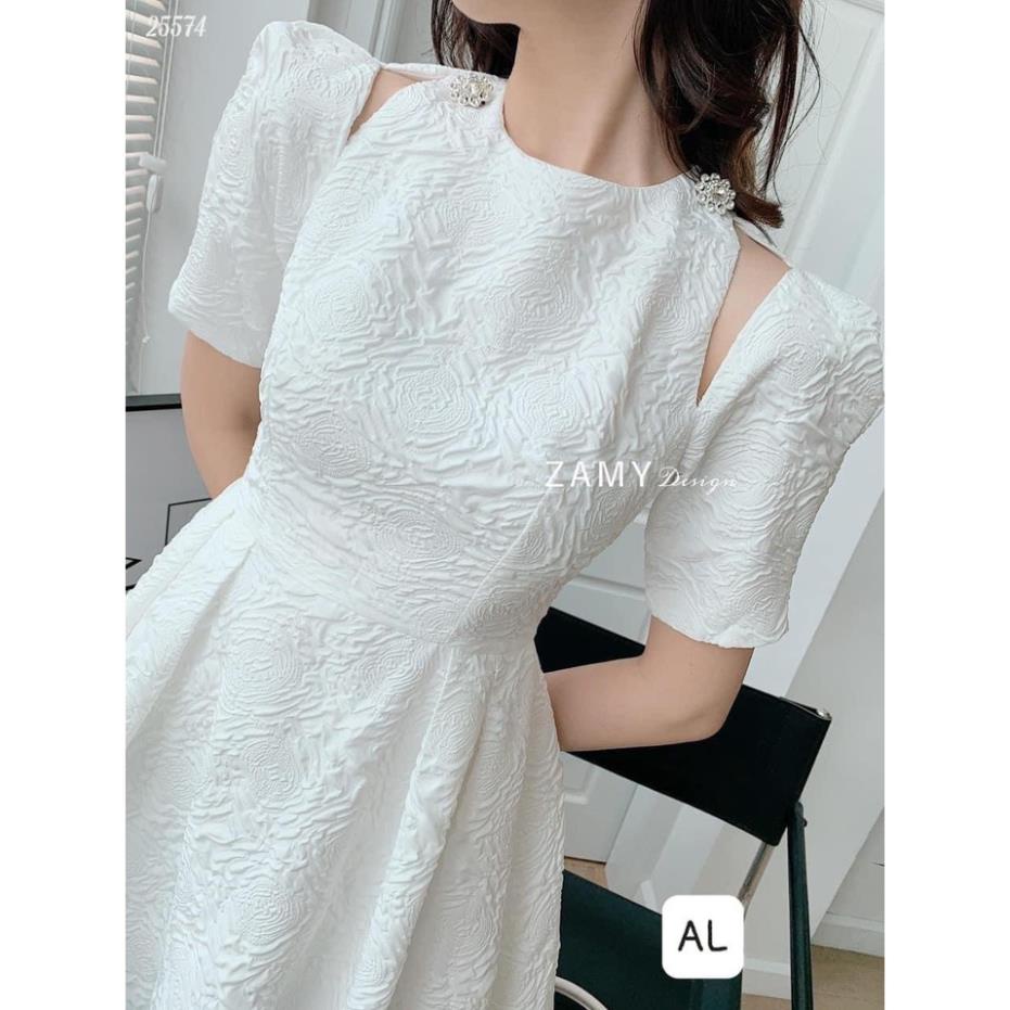 [ 𝐅𝐑𝐄𝐄 𝐒𝐇𝐈𝐏 ]  ĐẦM DỰ TIỆC SANG CHẢNH THIẾT KẾ TIỂU THƯ TAY BỒNG HỞ VAI