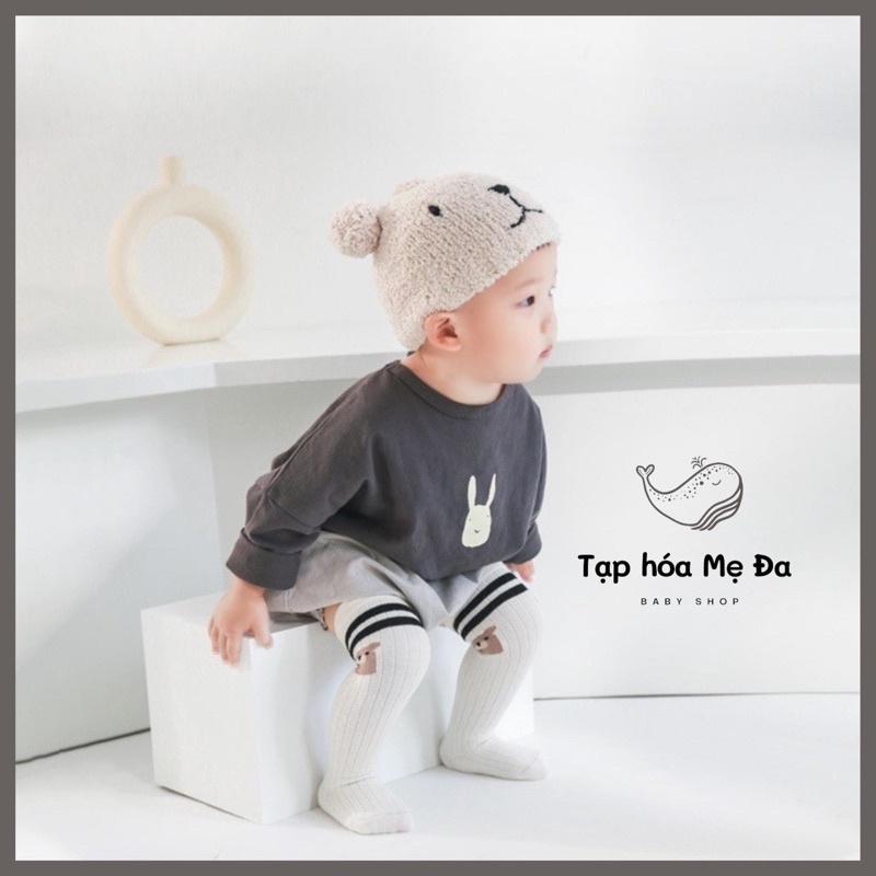 Vớ/tất len cổ cao hình thú hoạt hình dễ thương phong cách Hàn Quốc cao cấp cho bé sơ sinh 0-3 tuổi