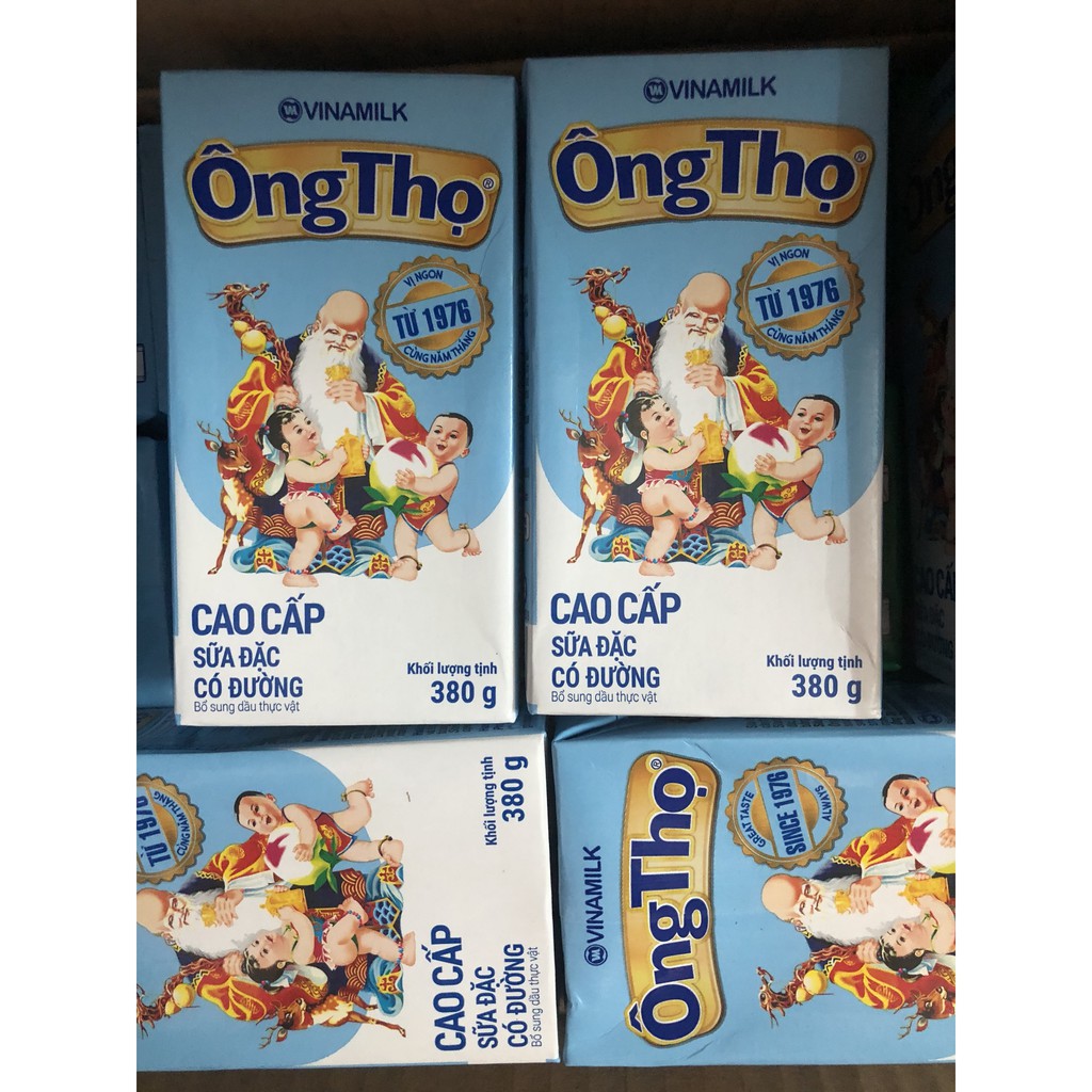 Sữa đặc có đường Ông Thọ chữ xanh - Hộp giấy 380g