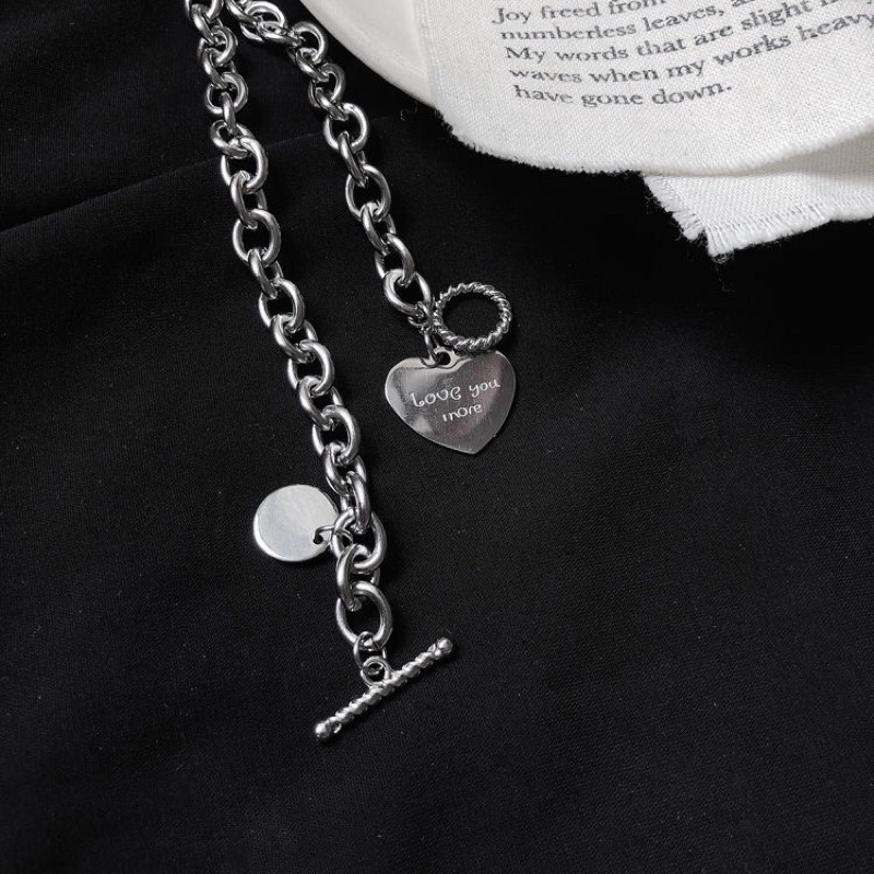 Dây chuyền mặt hình trái tim thép titan không gỉ phong cách Hàn Quốc (VC21).