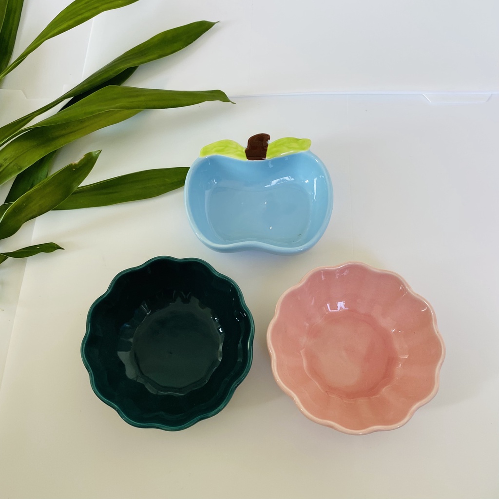 Bát Ăn Dặm Gốm Sứ Hình Hoa Sen Đẹp Dễ Thương Cho Bé, Bát Ăn Cơm Hình Quả