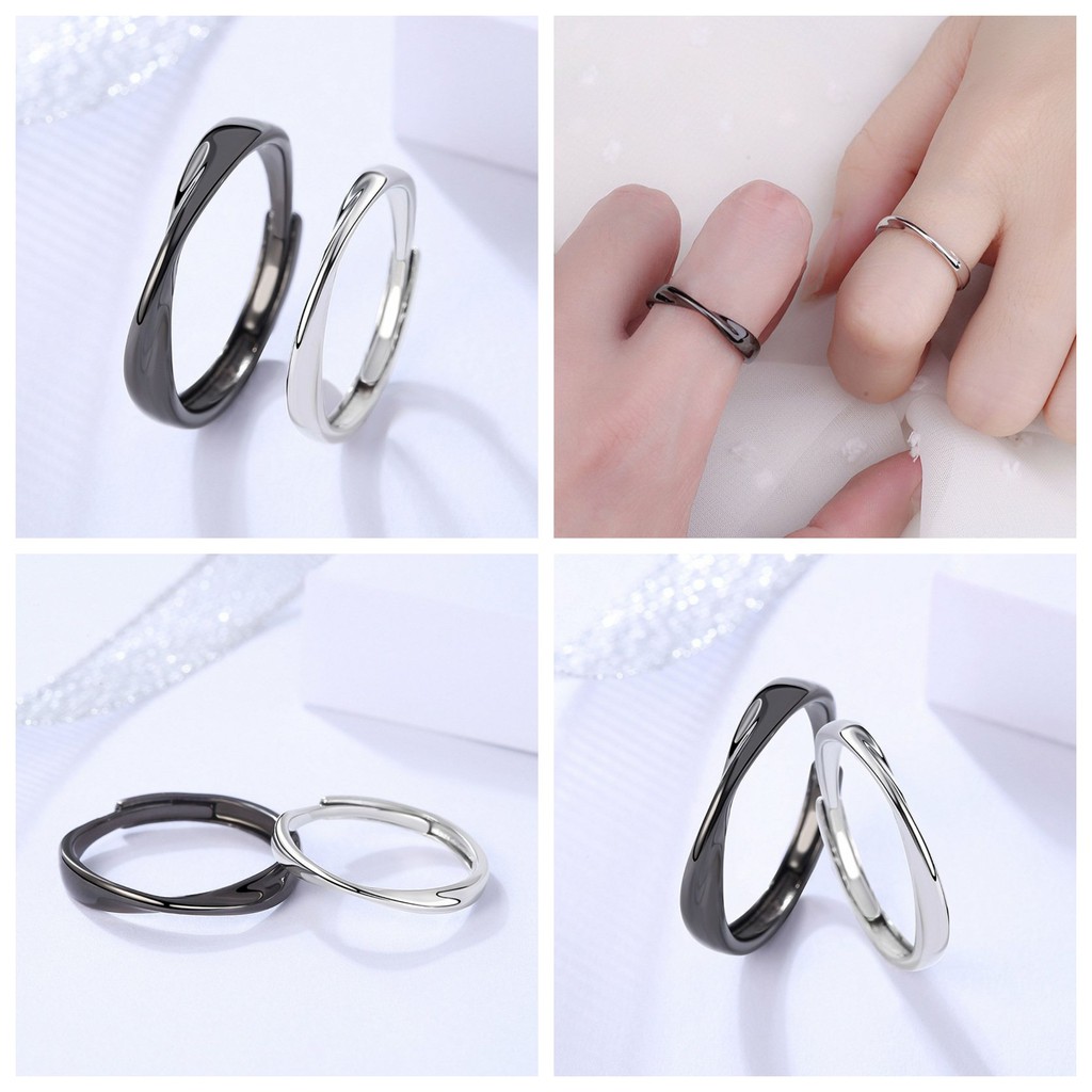 Nhẫn CON ĐƯỜNG TÌNH YÊU nhẫn cặp đôi nam nữ phụ kiện thời trang Hàn Quốc