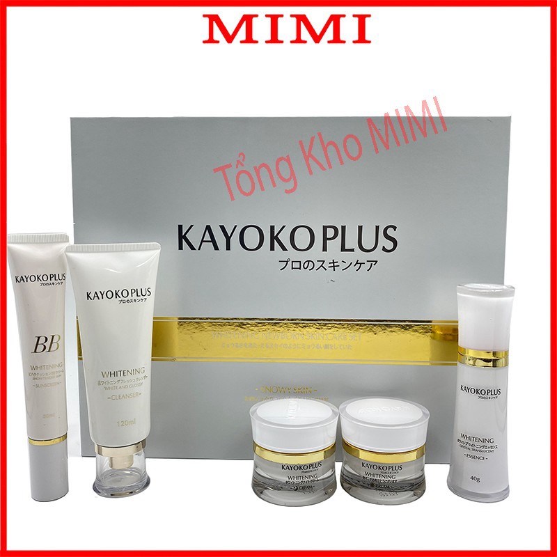 Bộ Mĩ Phẩm Dưỡng Da Kayoko Plus 5in1 - Giảm Nám Tàn Nhang Làm Trắng Da, Dưỡng Da Trắng Mịn