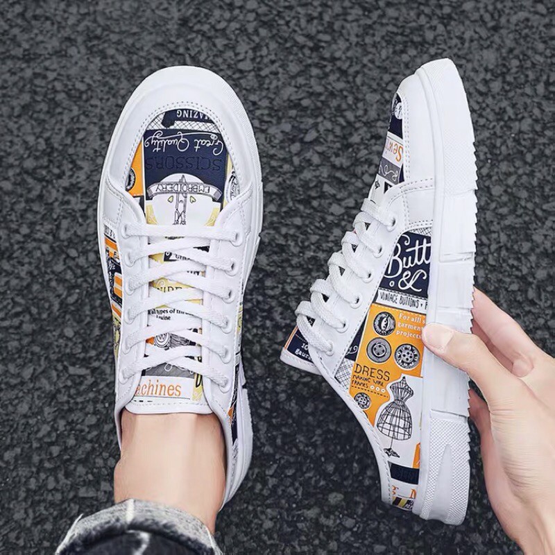 Giầy sục nam họa tiết ấn tượng