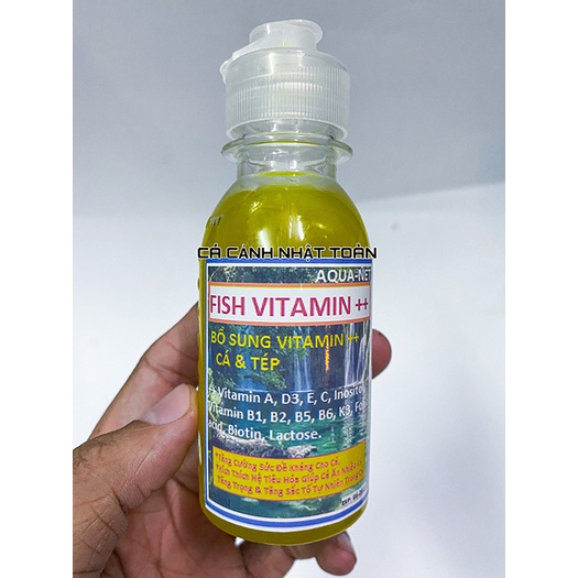 VITAMIN TỔNG HỢP CHO CÁ, TÔM, TÉP TĂNG MÀU, ĐỀ KHÁNG AQUA NET 100ML