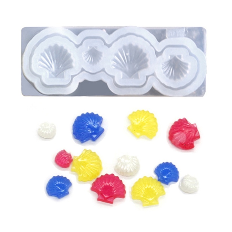 Sa Khuôn Silicon Làm Đồ Trang Sức Hình Vỏ Sò 3D