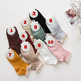 tất (vớ) viền dúm ren cổ ngắn