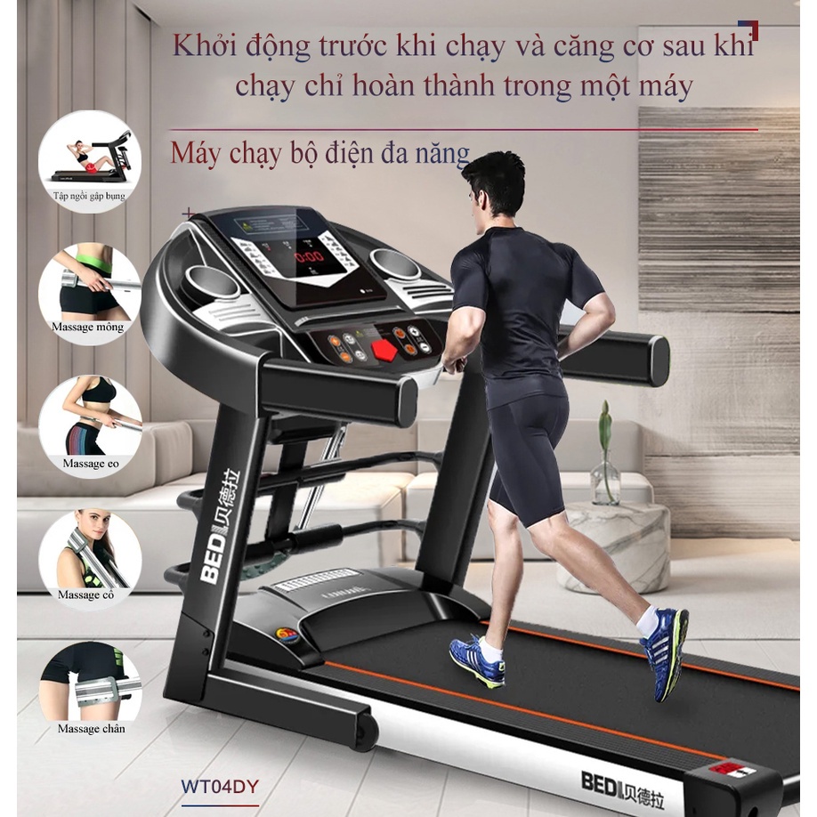 Máy chạy bộ trong nhà máy chạy bộ mini máy tập trong nhà máy gym BEDL có thể gấp gọn chạy điện yên tĩnh có thể phát nhạc